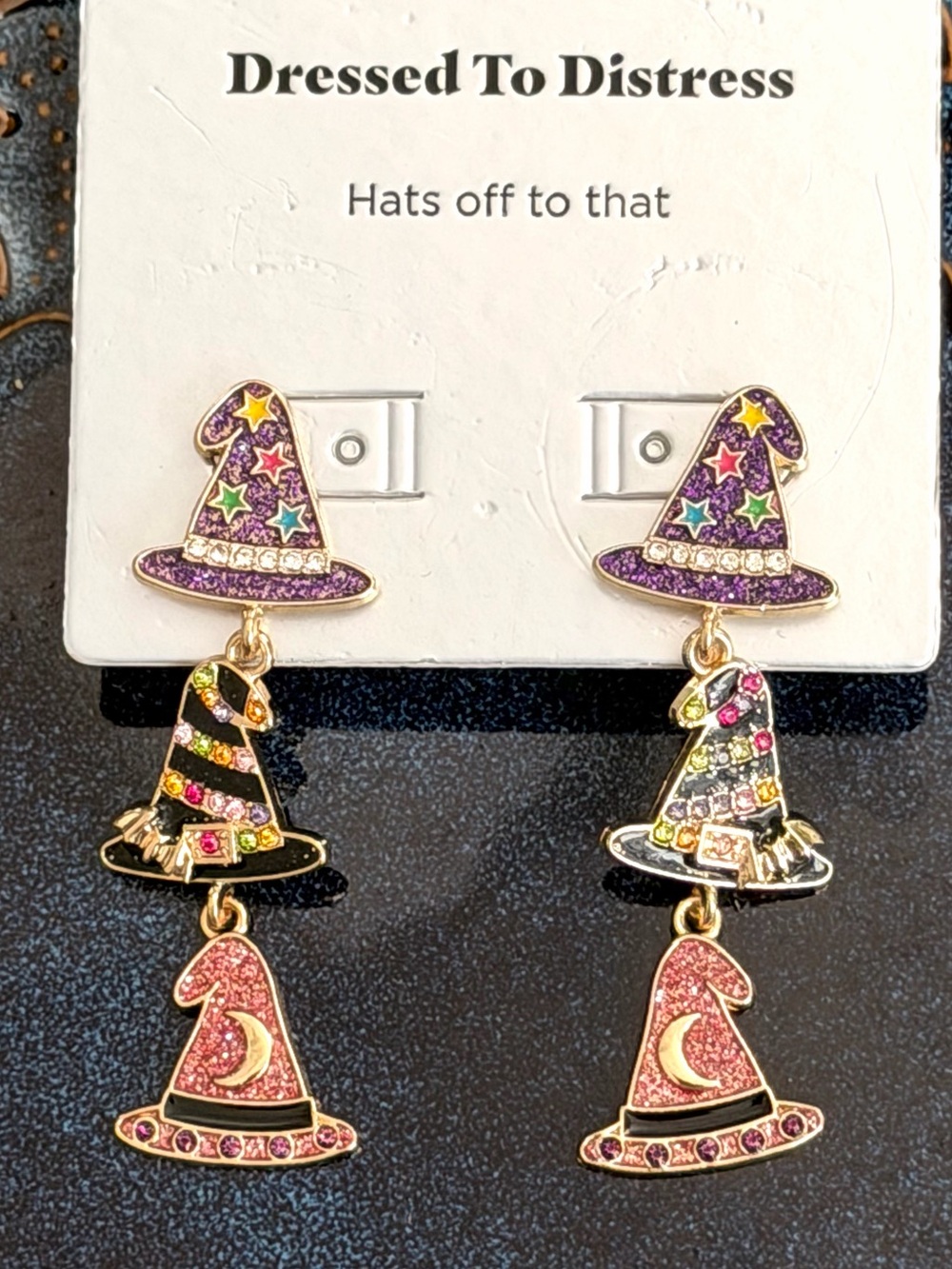 NWT Sugarfix BaubleBar Witch Hat Dangle Earrings Halloween